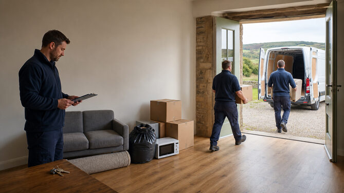 Clearing belongings left behind in a rental property at the end of a tenancy
